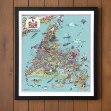 Load image into Gallery viewer, Paul Parsons Pictorial Map of NFLD