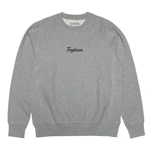 Fogtown - Small Script Crewneck Sweater (heather grey)