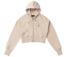Load image into Gallery viewer, Dime - Cropped Zip Hoodie (antique white)
