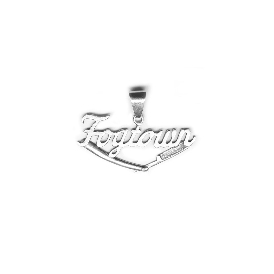 Fogtown - Silver Straight Razor Pendant